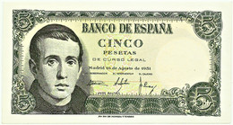 ESPAÑA - 5 Pesetas - 10.08.1951 - Pick 140 - Unc. - Serie 1H - Jaime Balmes - 5 Peseten