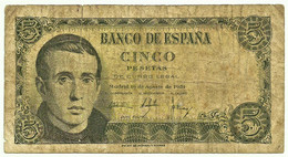 ESPAÑA - 5 Pesetas - 10.08.1951 - Pick 140 - Serie 1K - Jaime Balmes - 5 Pesetas