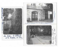 DONVILLE LES BAINS (50) Ensemble De 3 Cartes Photos Villa Les Roses - Andere & Zonder Classificatie