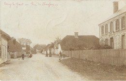 TORCY LE GRAND (10) Carte Photo Rue Du Chaufour Petite Animation - Sonstige & Ohne Zuordnung