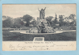 ALBANY  -  KING FOUNTAIN  WASHINGTON  PARK  -  1907  - - Albany
