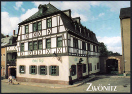 E6942 - TOP Zwönitz Hotel Roß Fachwerk Fachwerkhaus - Verlag Schumann - Zwönitz