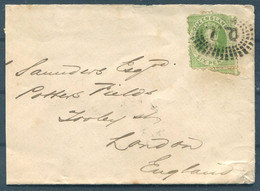 1871 Australia Queensland Brisbane 6d Cover - London England - Storia Postale