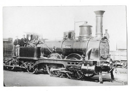 LOCOMOTIVE A VAPEUR Carte Photo Machine Du Chemin De Fer De L'ancien Réseau De L'Ouest Gros Plan - Materiale