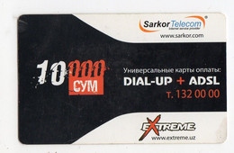 OUZBEKISTAN RECHARGE  SARKOR TELECOM 10 000 Cym Date 2007 - Uzbekistán