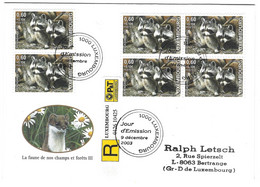 Luxembourg 2003 Raton Laveur ¦ Raccoon ¦ Waschbär - Lettres & Documents