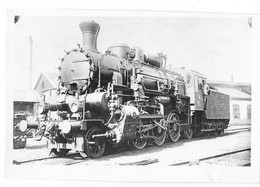 LOCOMOTIVE A VAPEUR Photographie Format CPA  Machine Du Chemin De Hongrie Gros Plan - Matériel