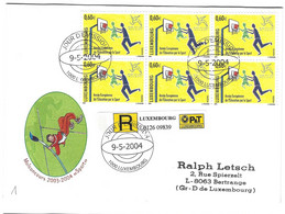 Luxembourg 2004 Sports Basketball Sport - Lettres & Documents