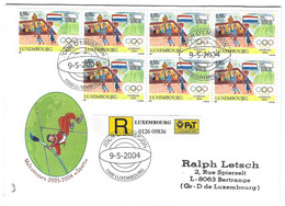 Luxembourg 2004 Sports Athènes Athens Athen Sport Jeux Olympiques Olympic Games Olympische Spiele - Brieven En Documenten