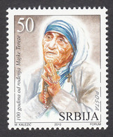 Serbia 2010  100 Years Anniversary Mother Teresa Religion Christianity, MNH - Mère Teresa