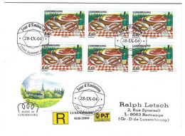 Luxembourg 2004 Charcuterie Vin ¦ Meat Products Sausages ¦ Fleischwaren Wurstwaren Wein - Storia Postale