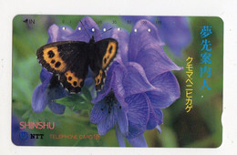 TELECARTE JAPON PAPILLON N° 270-271 Date 1990 - Farfalle