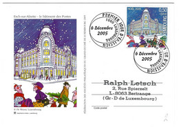 Luxembourg 2005 Noel Batiment Postes Esch-sur-Alzette ¦ Christmas Postal Office ¦ Weihnachten Postgebäude - Covers & Documents