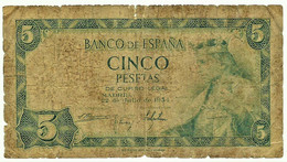 ESPAÑA - 5 Pesetas - 22.07.1954 - Pick 146 - Serie C - King Alfonso X - 5 Pesetas