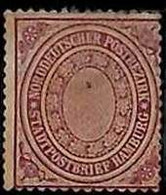 94907 1f - GERMANY Norddeutschland HAMBURG  - STAMP  - Michel  #  12  MH Mint - Nuovi