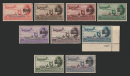 Egypt - 1953 - King Farouk - Overprinted Egypt & Sudan - 3 Bars - Air Mail - Complete Set - MNH** - Ungebraucht