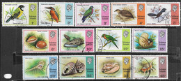 Solomon Islands  1976   Sc#316-28  13 Diff Birds & Seashells To The 45c Used  2013 Scott Value  $8.10 - Solomoneilanden (1978-...)