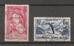 N°305   1,50 F   Rose   ;  N° 334   75 C Brun Carminé ;   Belle  Oblitération Pneumatique  " PARIS " - Usati