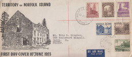 Enveloppe  FDC   1er  Jour   NORFOLK   ISLAND    1953 - Norfolk Island