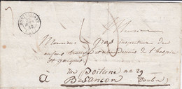 25 – MONTBELIARD – BESANCON – AUDEUX - Pli Réutilisé à Destination De Besançon (1840) - 1801-1848: Voorlopers XIX
