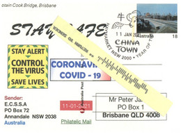 (EE 2) Australia - (COVID-19 Pandemic) Stay Safe - RTS (due To Lockdown) - Maxicard With Brisbane Bridge - Disease