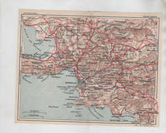 Marseille La Ciotat Aubagne Gardanne... Routes Et Voies De Chemins De Fer 1925 - Ohne Zuordnung