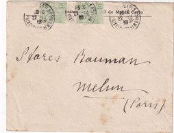 MONACO LETTRE POUR MELUN - Lettres & Documents