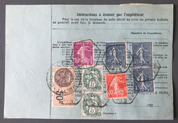 France, Divers Sur Bulletin Des Colis D'Alsace Lorraine  - TAD BISHWIHR, Haut-Rhin 20.4.1927 - (B3658) - 1921-1960: Modern Period