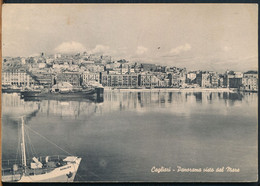 °°° 23061 - CAGLIARI - PANORAMA VISTO DAL MARE - 1954 °°° - Cagliari