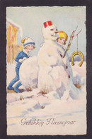 CPA Bonhomme De Neige Snowman Circulé - Autres & Non Classés