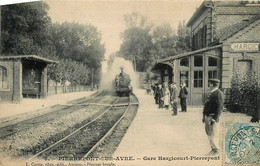 Pierrepont Sur Avre * La Gare Hargicourt Pierrepont * Train Locomotive Cheminots * Ligne Chemin De Fer De La Somme - Andere & Zonder Classificatie