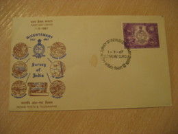 BOMBAY 1967 Survey Maps For All Planning Mapping Geography FDC Cancel Cover INDIA Geology Geologie - Autres & Non Classés