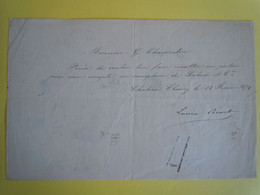 Billet Autographe LUCIEN BIART (1828-1897) ZOOLOGISTE - ECRIVAIN - Inventori E Scienziati