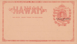 HAWAI   ENTIER POSTAL/GANZSACHE/POSTAL STATIONARY CARTE GOUVERNEMENT PROVISOIRE 1893 - Hawaii