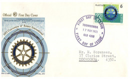 (FF 4) Australia FDC Cover - 1971 - Convention Of Rotary Int - Sobre Primer Día (FDC)