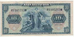 GERMANY  10 Deutche Marks   P16a   ( Dated 1949   Bank Deutscher Länder ) - 10 Deutsche Mark