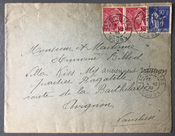 France N°368 Et 406 (x2) Sur Enveloppe TAD LAC-OU-VILLIERS 4.12.1939 - (B3679) - 1921-1960: Modern Period