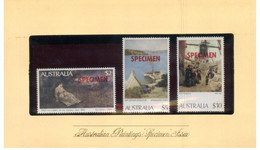 (FF 4) Australia PAintings Specimen Issue ($ 2.00 - $ 5.00 - $ 10.00) Presentation Pack - Presentation Packs