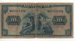 GERMANY  10 Deutche Marks   P16a   ( Dated 1949   Bank Deutscher Länder ) - 10 Deutsche Mark