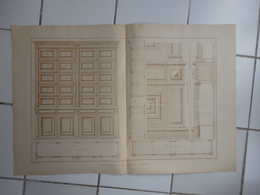 Planche 62/41 Cm Dufournet Del Plan Coupe Et Ensemble D'un Casier à Trappes (78). - Architecture