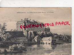 72 - SABLE SUR SARTHE - LE CHATEAU ET LES ANCIENS MOULINS SUR LA SARTHE- EDITEUR MALICOT 1914 - Sable Sur Sarthe