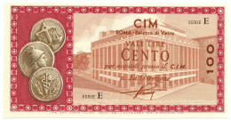 100 LIRE CONSORZIO ITALIANO MANUFATTI CIM ROMA PALAZZO DI VETRO 1958 FDS - [ 7] Fouten & Varianten