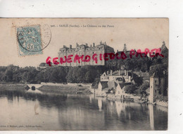 72 - SABLE SUR SARTHE - LE CHATEAU VU DES PONTS - EDITEUR MALICOT  1907 - Sable Sur Sarthe