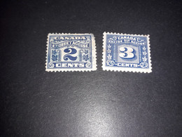 A9MIX3 CANADA KING GEORGE V 2 VALORI EXCISE ACCISE "XO" - Other & Unclassified