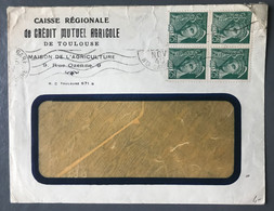 France N°411 (x4) Sur Enveloppe 5.11.1940 - (B3680) - 1921-1960: Modern Period
