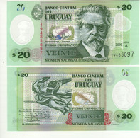 URUGUAY New 20 Pesos Uruguayos  PW101  POLIMER   Dated 2020  UNC - Uruguay