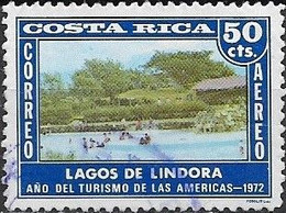 COSTA RICA 1972 Air. American Tourist Year - 50c - Lindora Lake FU - Costa Rica