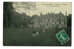 Flins Sur Seine - Château De La Pépinière - Route De Quarante-Sous ( Les Jardiniers à L'entretien Du Parc ) Circulé 1913 - Flins Sur Seine