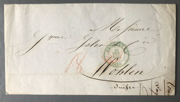 Belgique 1850, Enveloppe De Bruxelles Pour La Suisse, Taxe 18 - (B3705) - Otros