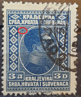 KING ALEXANDER-3 D- ERROR BROKEN LINE-SHS-YUGOSLAVIA-1926 - Sin Dentar, Pruebas De Impresión Y Variedades